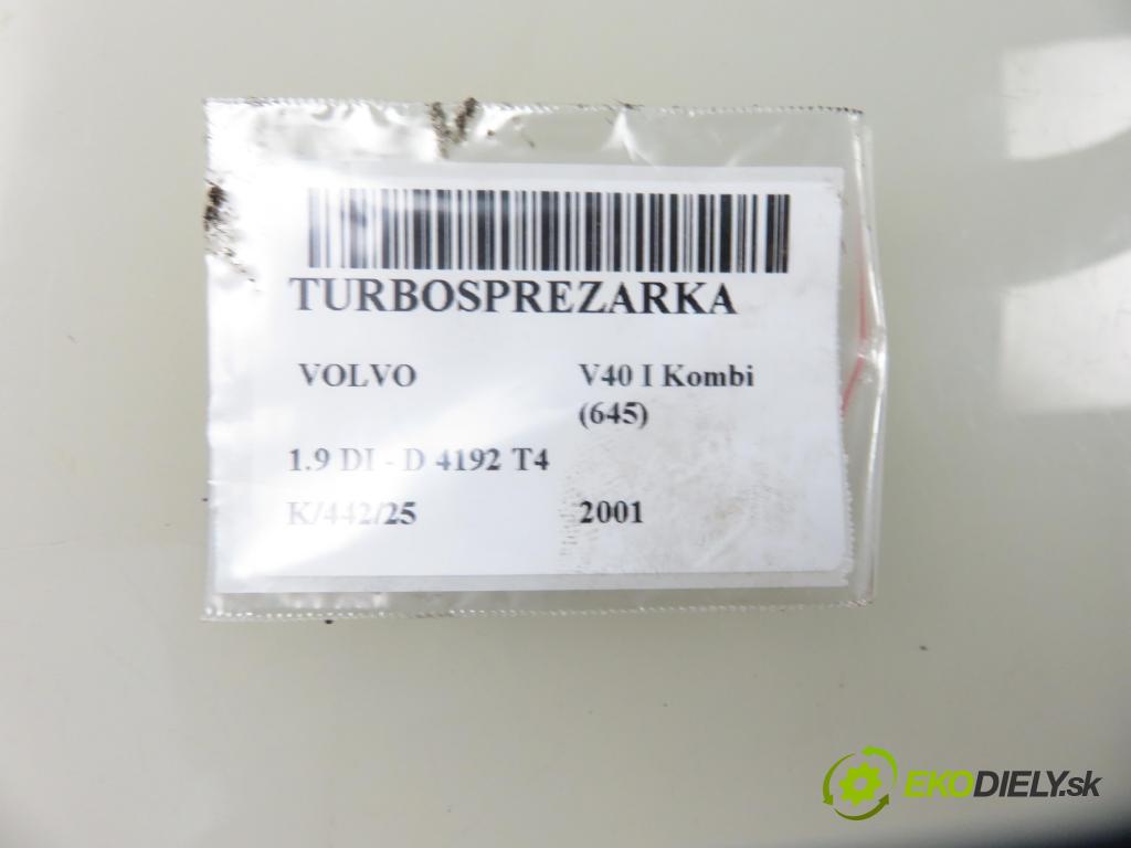 VOLVO V40 Kombi (645) KOMBI 2001 75,00 1.9 DI 102 - D 4192 T4 1870,00 RYCHLONABÍJEČKA: 7700105102C (Turbodúchadla (kompletní))