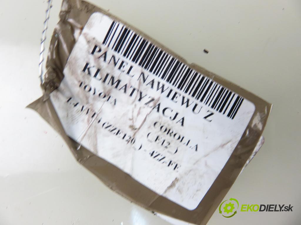 TOYOTA COROLLA (_E12_) HB 2002 71,00 1.4 VVT-i 97 (ZZE120) - 4ZZ-FE 1398,00 Panel kúrenia KLIMATIZACE: 981968F