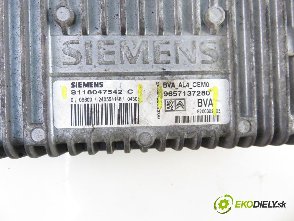 PEUGEOT 206 liftback (2A/C) HB 2004 80,00 1.6 16V - NFU (TU5JP4) 1587,00 Riadiaca jednotka prevodovky 9657137280 ; S118047542C