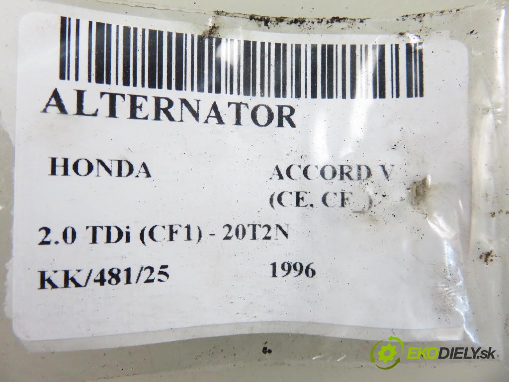 HONDA ACCORD V (CE, CF_) SEDAN 1996 77,00 2.0 TDi (CF1) - 20T2N 1994,00 Alternátor  (Alternátor)