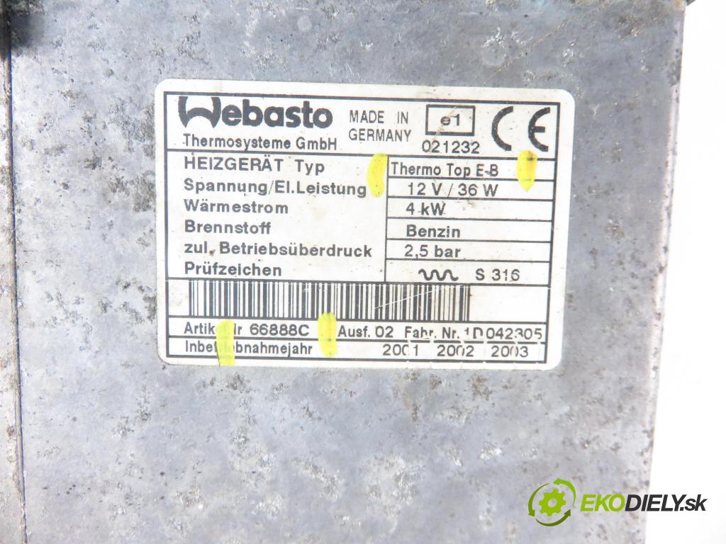 SUZUKI IGNIS (FH) HB 2000 61,00 1.3 4WD 83 (RG413) - M13A 1328,00 Webasto 66888C (Webasto (nezávislé kúrenie))