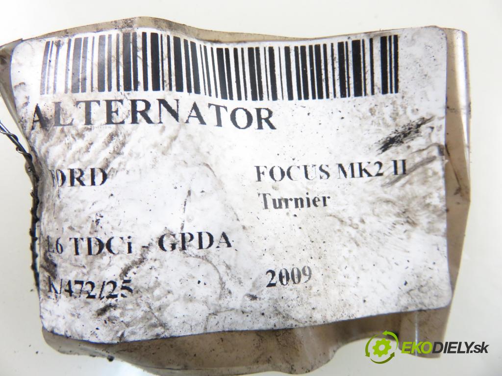 FORD FOCUS II Turnier (DA_, FFS, DS) KOMBI 2009 66,00 1.6 TDCi - GPDA 1560,00 Alternátor  (Alternátor)