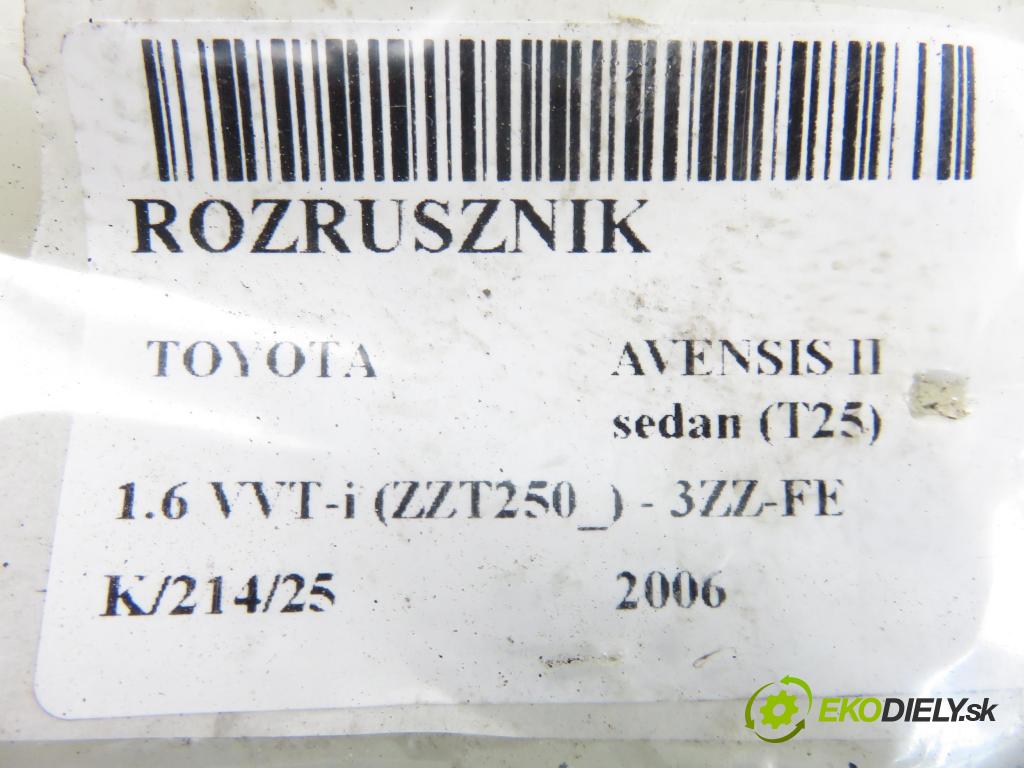 TOYOTA AVENSIS sedan (_T25_) SEDAN 2006 81,00 1.6 VVT-i (ZZT250_) 110 - 3ZZ-FE 1598,00 Štartér 281000D090 ; MS4280000680 (Štartér)