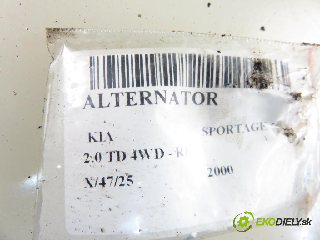 KIA SPORTAGE (K00) SUV 2000 61,00 2.0 TD 4WD 83 - RF 1998,00 Alternátor 021218074 (Alternátor)