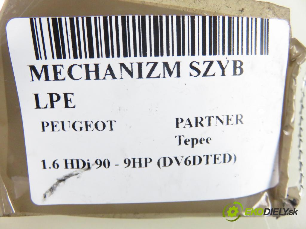 PEUGEOT PARTNER Tepee KOMBIVAN 2010 68,00 1.6 e-HDi 90 8V - 9HP (DV6DTED) 1560,00 mechanismus oken