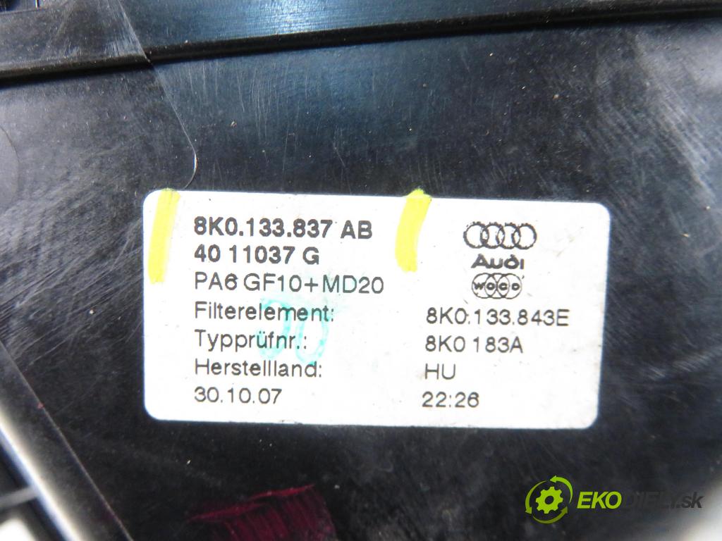 AUDI A4 (8K2, B8) SEDAN 2008 118,00 1.8 TFSI - CABB 1798,00 Obal filtra vzduchu 8K0133837AB (Obal filtra vzduchu)