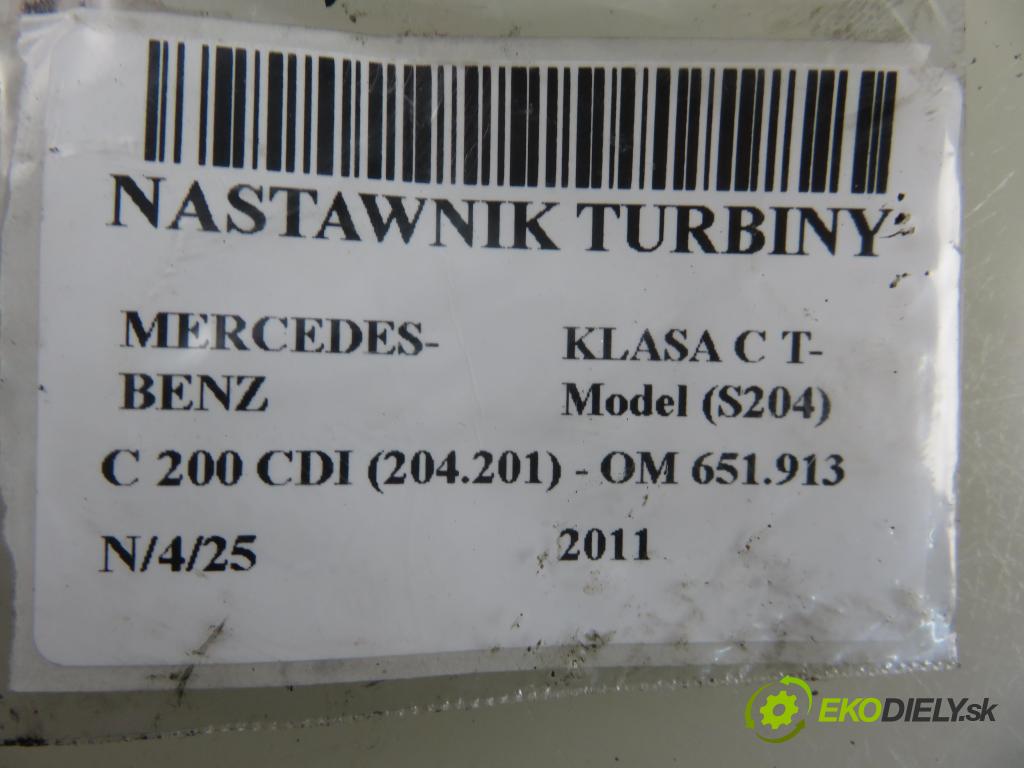 MERCEDES-BENZ KLASA C T-Model (S204) KOMBI 2011 100,00 C 200 CDI 136 (204.201) - OM 651.913 2143,00 Nastavovač turba 6519060200 ; A2C53412326 (Motorček ostatné)