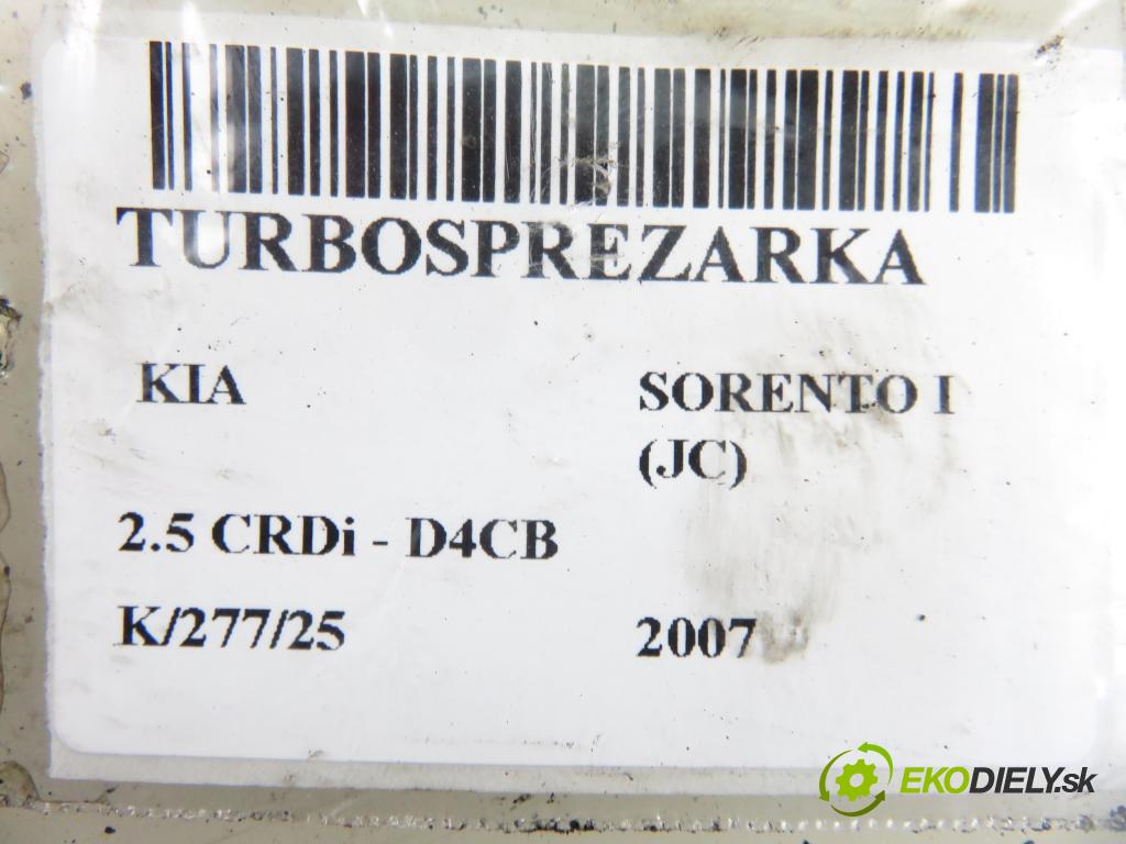 KIA SORENTO I (JC) SUV 2007 103,00 2.5 CRDi 140 - D4CB 2497,00 Turbodúchadlo  (Turbodúchadlo (kompletné))