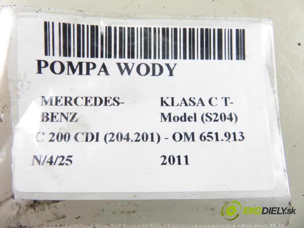 MERCEDES-BENZ KLASA C T-Model (S204) KOMBI 2011 100,00 C 200 CDI 136 (204.201) - OM 651.913 2143,00 Pumpa vody 6512001901 (Vodná pumpa)