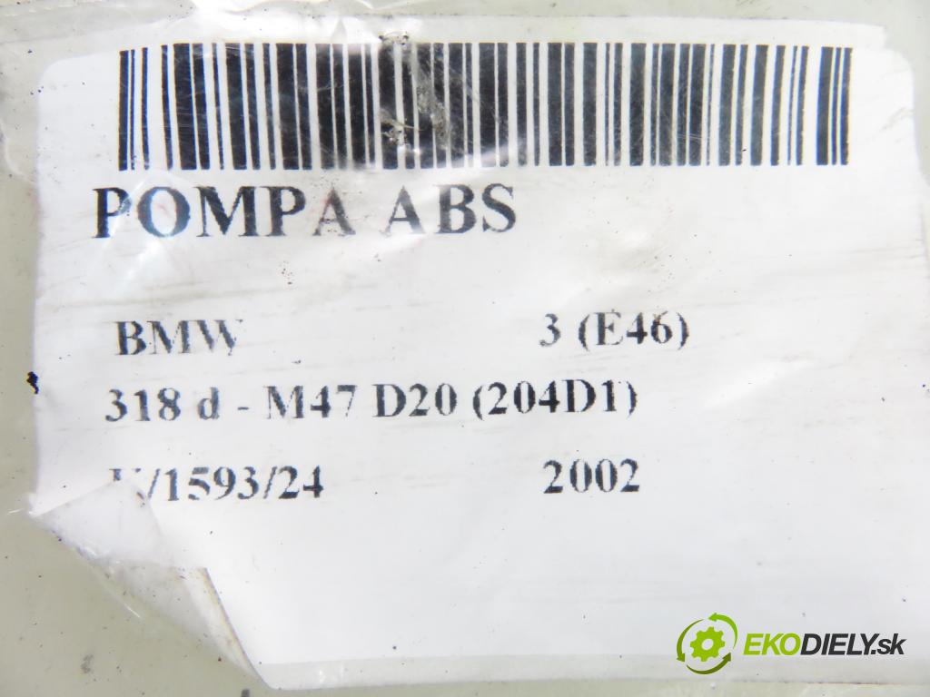BMW 3 (E46) SEDAN 2002 0,00 318 d - M47 D20 (204D1) 1951,00 Pumpa ABS 6759047 ; 10096008053 (Pumpa ABS)
