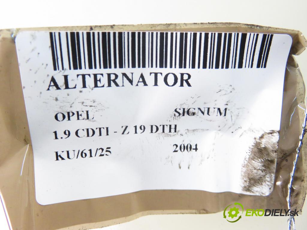 OPEL SIGNUM HB 2004 110,00 1.9 CDTI 150 1910,00 Alternátor A127IM (Alternátor)