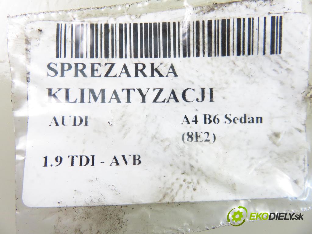AUDI A4 (8E2, B6) SEDAN 2003 74,00 1.9 TDI PD 101 - AVB 1896,00 KOMPRESOR: klimatizácie 4472209530 (Kompresor klimatizácie)