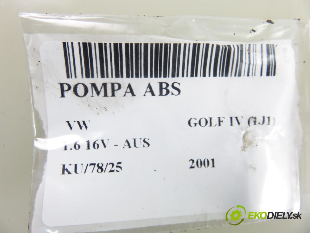 VW GOLF IV (1J1) HB 2001 77,00 1.6 16V - AUS 1598,00 Pumpa ABS 1C0907379 ; 100 94703073 ; 6X0614517 (Pumpa ABS)
