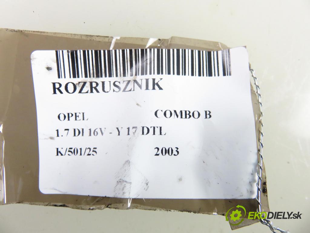 OPEL COMBO Nadwozie pełne/minivan KOMBIVAN 2003 48,00 1.7 DI 16V 65 - Y 17 DTL 1686,00 Štartér  (Štartér)
