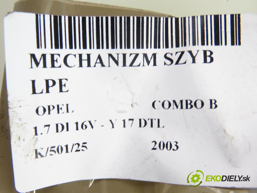 OPEL COMBO Nadwozie pełne/minivan KOMBIVAN 2003 48,00 1.7 DI 16V 65 - Y 17 DTL 1686,00 mechanismus oken 24448126