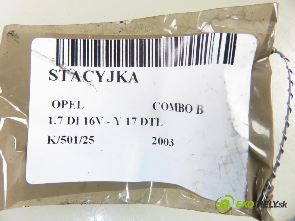OPEL COMBO Nadwozie pełne/minivan KOMBIVAN 2003 48,00 1.7 DI 16V 65 - Y 17 DTL 1686,00 spinačka 24445098 ; 5WK4763 (Spínacia skrinka)