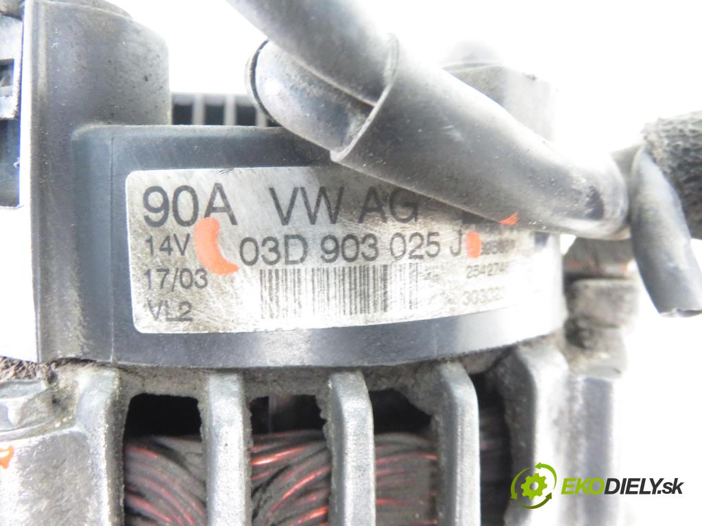 SKODA FABIA I (6Y2) HB 2003 47,00 1.2 - AZQ 1198,00 Alternátor 03D903025J (Alternátor)
