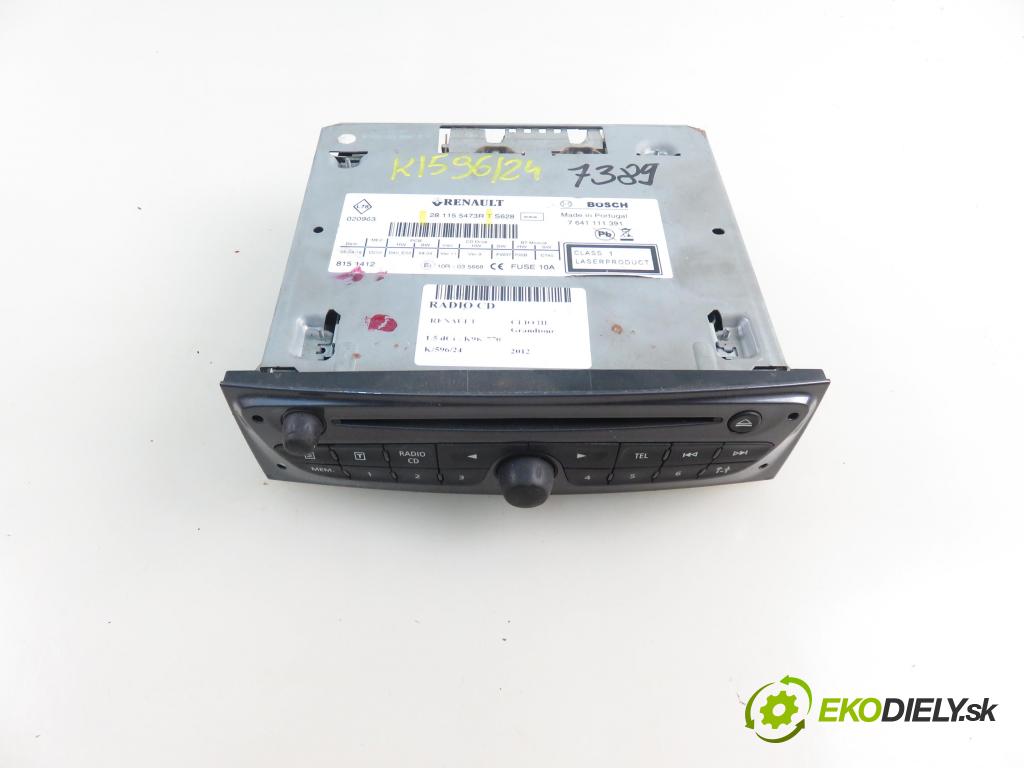 RENAULT CLIO III Grandtour (KR0/1_) KOMBI 2012 55,00 1.5 dCi 75 - K9K 770 1461,00 RADIO CD 281155473R