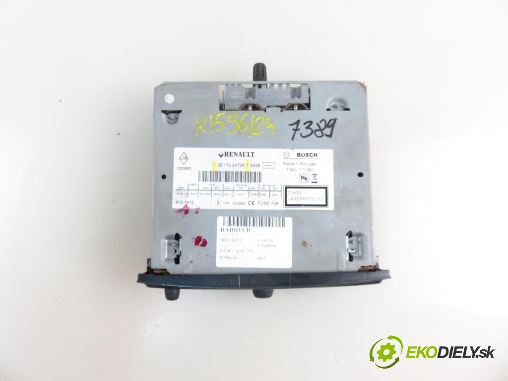 RENAULT CLIO III Grandtour (KR0/1_) KOMBI 2012 55,00 1.5 dCi 75 - K9K 770 1461,00 RADIO CD 281155473R