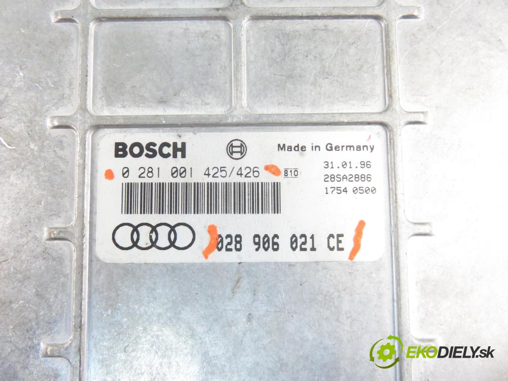 AUDI A4 (8D2, B5) SEDAN 1996 81,00 1.9 TDI 110 - AFN 1896,00 Riadiaca jednotka Motor 028906021CE ; 0281001425426