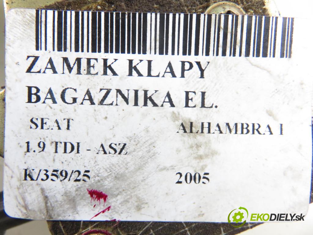 SEAT ALHAMBRA (7V8, 7V9) MINIVAN 2005 96,00 1.9 TDI - ASZ 1896,00 zámok dverí kufor EL. 