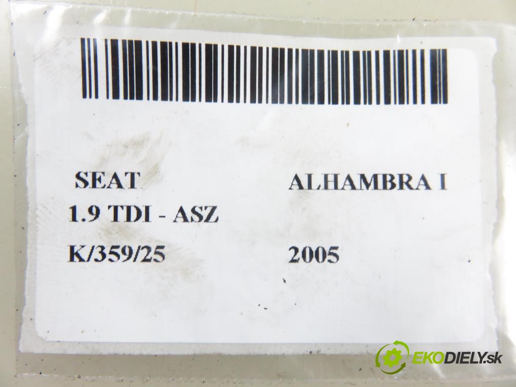 SEAT ALHAMBRA (7V8, 7V9) MINIVAN 2005 96,00 1.9 TDI - ASZ 1896,00 snímač nárazu 5WK42895 ; 6Q0909606 (Snímače nárazu)