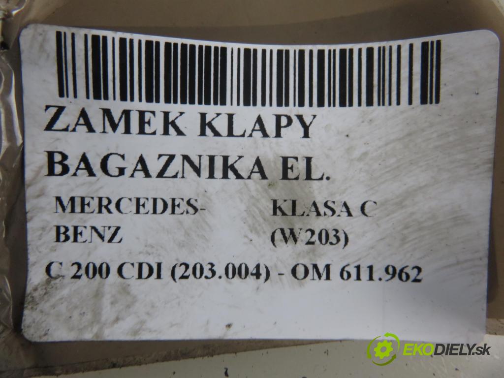 MERCEDES-BENZ KLASA C (W203) SEDAN 2001 85,00 C 200 CDI (203.004) - OM 611.962 2148,00 zámok dverí kufor EL. A2037500184