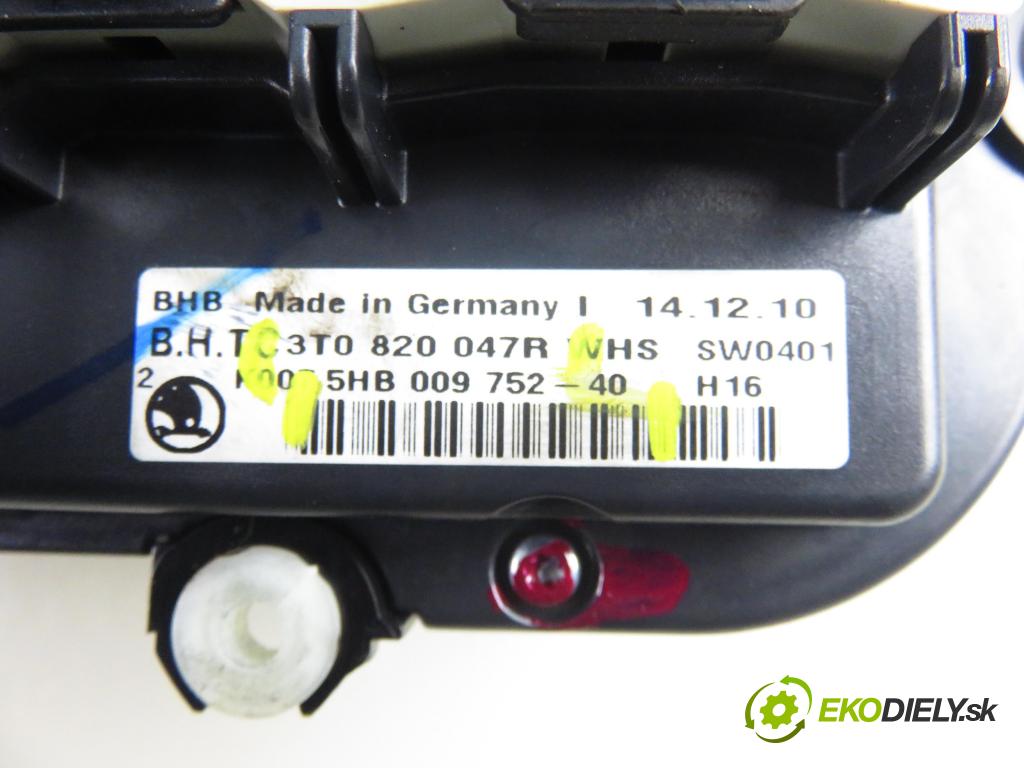 SKODA OCTAVIA II (1Z3) LIFTBACK 2008 75,00 1.6 - BSF 1595,00 Panel kúrenia KLIMATIZACE: 3T0820047R ; 5HB0975240