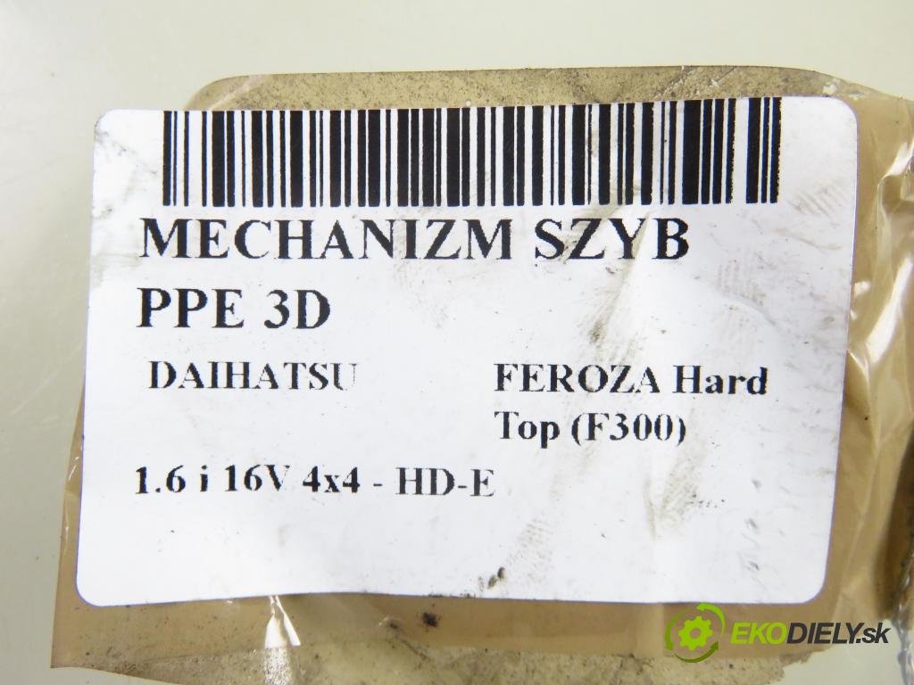 DAIHATSU FEROZA Hard Top (F300) TERENOWY 1995 70,00 1.6 i 16V 4x4 95 - HD-E 1590,00 mechanismus oken PPE 3D 0621003762