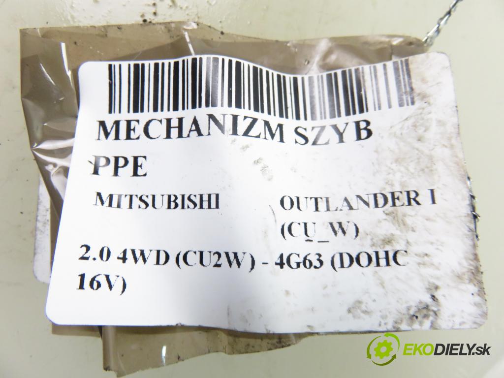 MITSUBISHI OUTLANDER I (CU_W) SUV 2006 100,00 2.0 4WD (CU2W) - 4G63 (DOHC 16V) 1997,00 mechanismus oken PPE MR573886RH