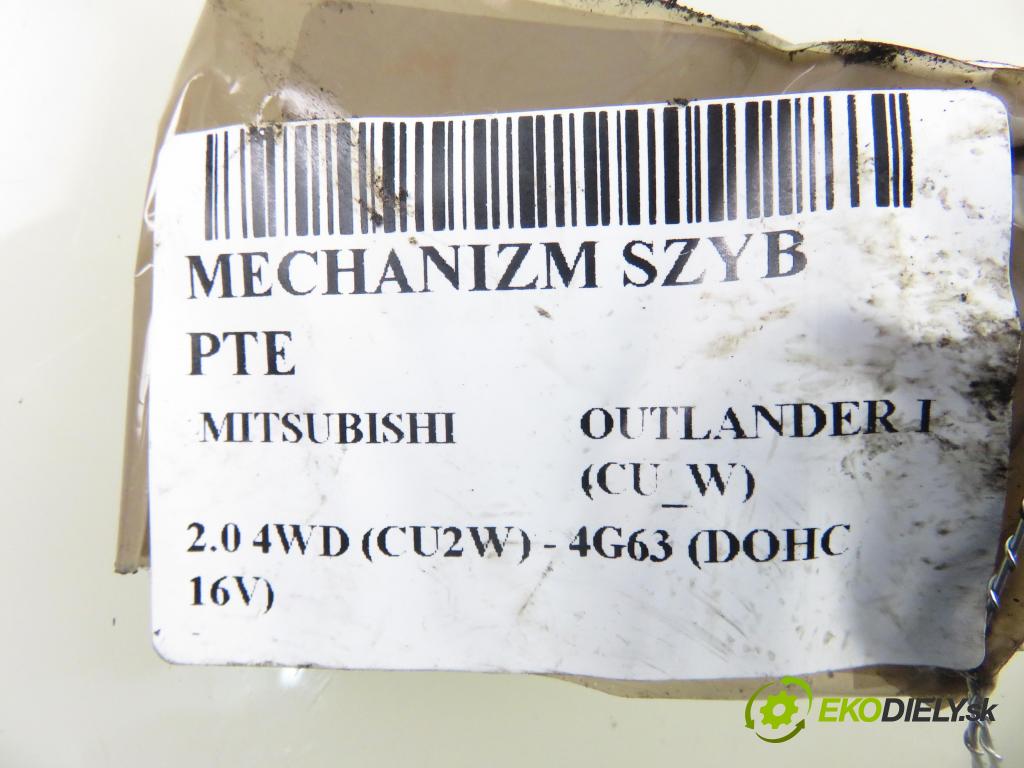 MITSUBISHI OUTLANDER I (CU_W) SUV 2006 100,00 2.0 4WD (CU2W) - 4G63 (DOHC 16V) 1997,00 mechanismus oken PTE MR573888RH