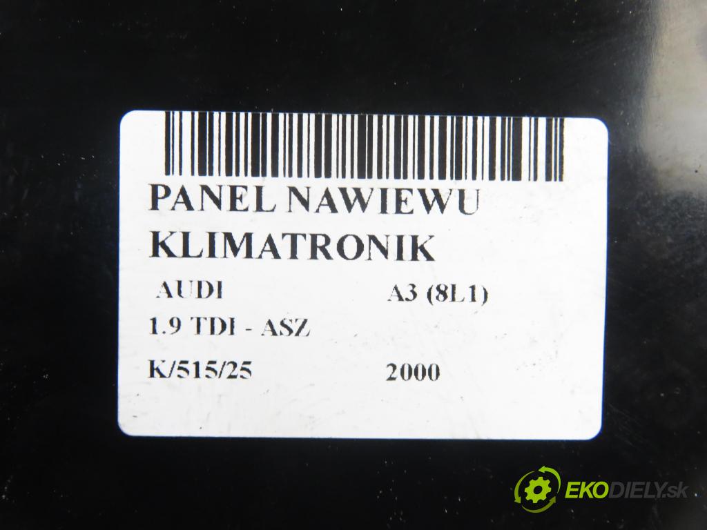 AUDI A3 (8L1) HB 2000 96,00 1.9 TDI PD 130 - ASZ 1896,00 Panel kúrenia KLIMATRONIK 8L0820043H