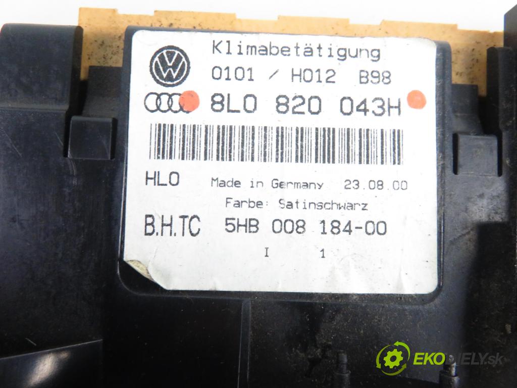 AUDI A3 (8L1) HB 2000 96,00 1.9 TDI PD 130 - ASZ 1896,00 Panel kúrenia KLIMATRONIK 8L0820043H