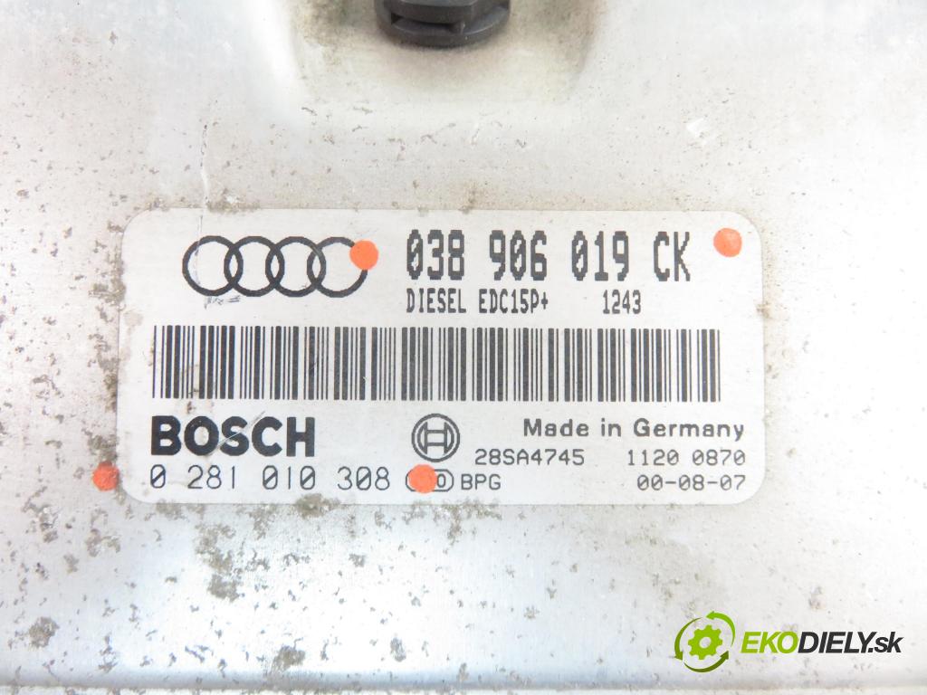 AUDI A3 (8L1) HB 2000 96,00 1.9 TDI PD 130 - ASZ 1896,00 Riadiaca jednotka Motor 038906019CK ; 0281010308