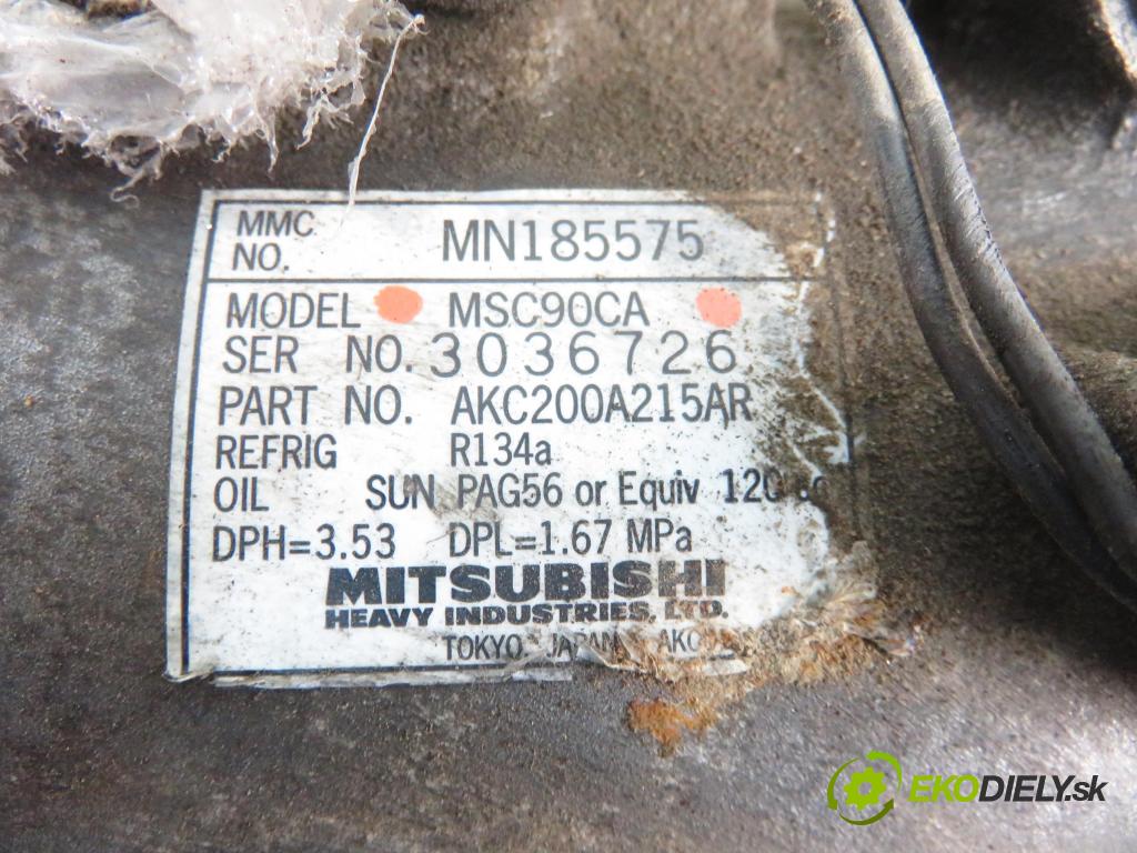 MITSUBISHI OUTLANDER I (CU_W) SUV 2006 100,00 2.0 4WD (CU2W) - 4G63 (DOHC 16V) 1997,00 KOMPRESOR: klimatizácie MSC90CA (Kompresor klimatizácie)