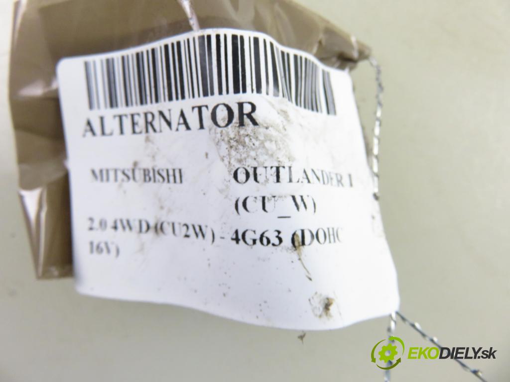 MITSUBISHI OUTLANDER I (CU_W) SUV 2006 100,00 2.0 4WD (CU2W) - 4G63 (DOHC 16V) 1997,00 Alternátor A3TG2991A ; 1800A067 (Alternátor)