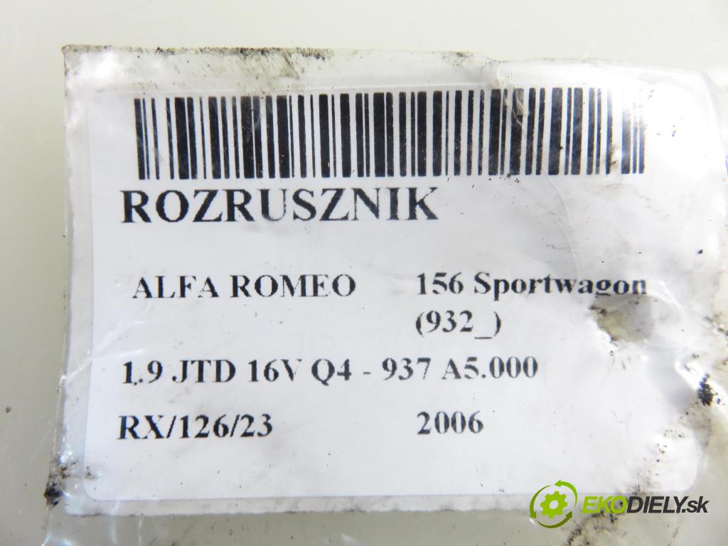 ALFA ROMEO 156 Sportwagon (932_) KOMBI 2006 110,00 1.9 JTD 16V Q4 - 937 A5.000 1910,00 Štartér  (Štartér)