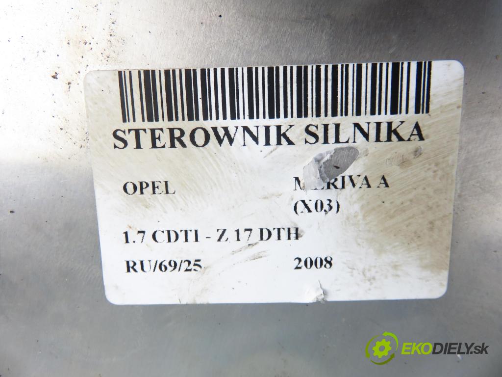 OPEL MERIVA A nadwozie wielkoprzestrzenne (MPV) (X03) MINIVAN 2008 74,00 1.7 CDTI 100 - Z 17 DTH 1686,00 Riadiaca jednotka Motor 98074147 ; 8980741470 ; 1125000280