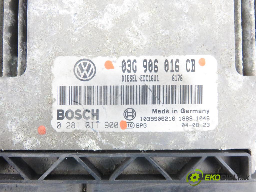 VW GOLF V (1K1) HB 2005 77,00 1.9 TDI PD 105 - BKC 1896,00 Riadiaca jednotka Motor 03G906016CB ; 0281011900