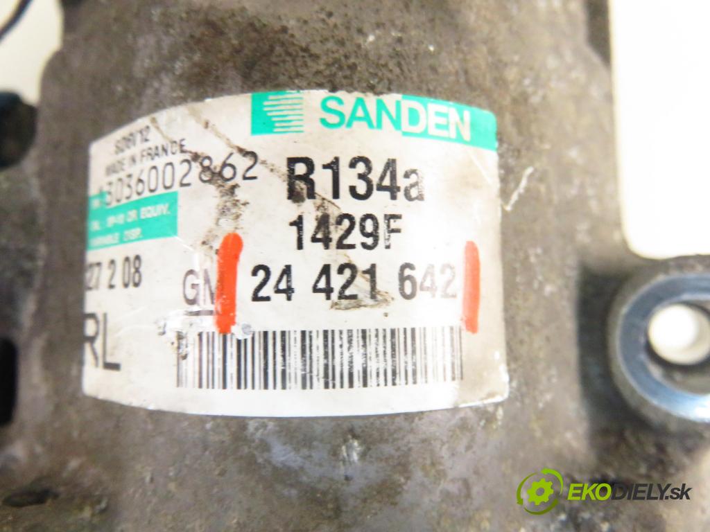 OPEL MERIVA A nadwozie wielkoprzestrzenne (MPV) (X03) MINIVAN 2008 74,00 1.7 CDTI 100 - Z 17 DTH 1686,00 KOMPRESOR: klimatizace 24421642 (Kompresor klimatizace)