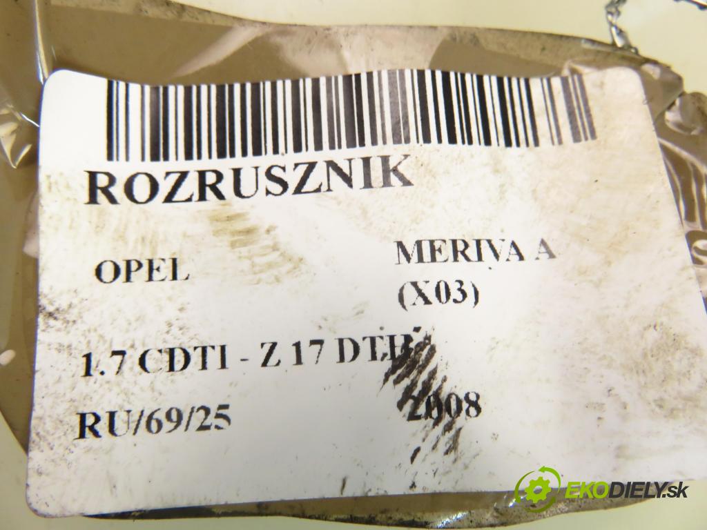 OPEL MERIVA A nadwozie wielkoprzestrzenne (MPV) (X03) MINIVAN 2008 74,00 1.7 CDTI 100 - Z 17 DTH 1686,00 Štartér 8980147430 (Štartér)