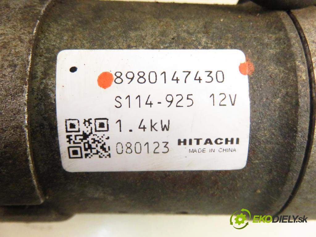 OPEL MERIVA A nadwozie wielkoprzestrzenne (MPV) (X03) MINIVAN 2008 74,00 1.7 CDTI 100 - Z 17 DTH 1686,00 Štartér 8980147430 (Štartér)