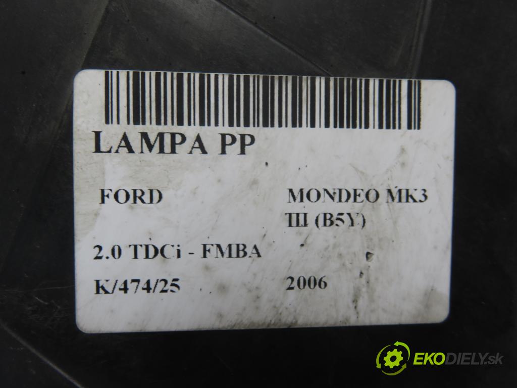 FORD MONDEO III (B5Y) LIFTBACK 2006 96,00 2.0 TDCi - FMBA 1998,00 světlo PP 0301174274