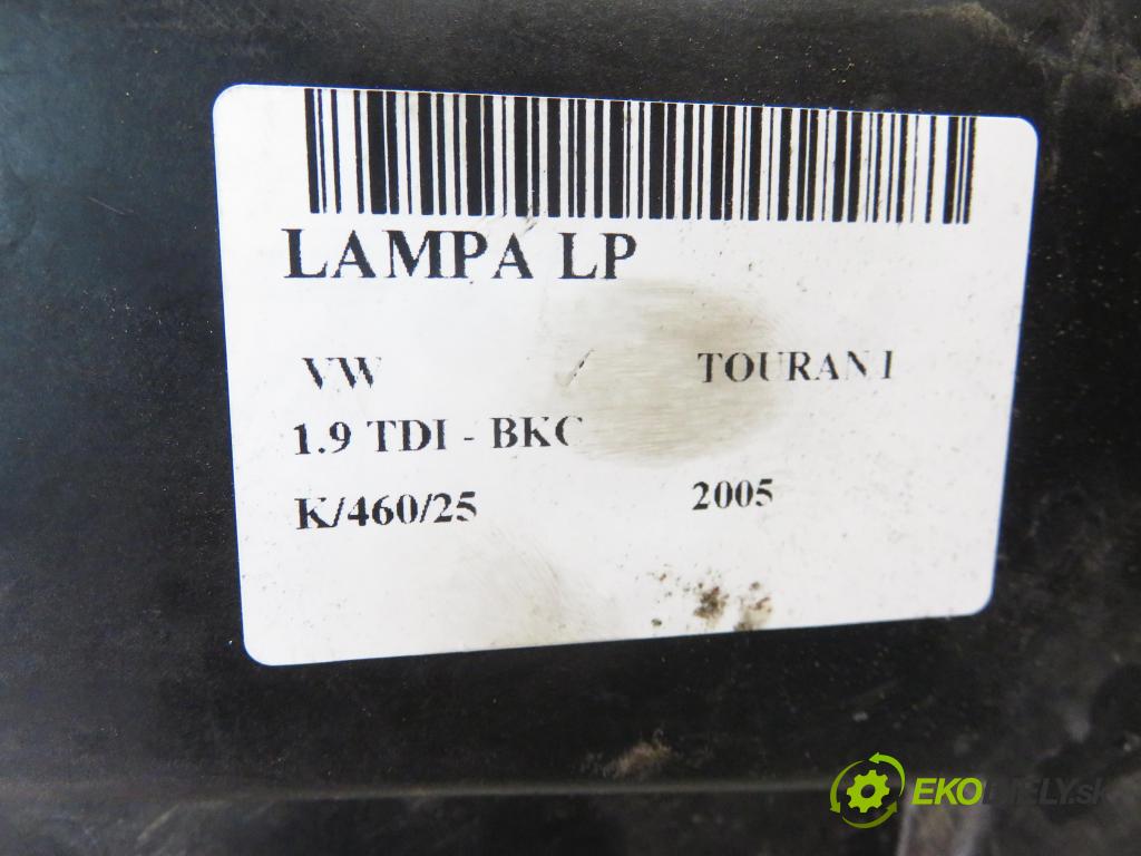 VW TOURAN (1T1, 1T2) MINIVAN 2005 77,00 1.9 TDI - BKC 1896,00 světlo LP 0301205201 ; 1T0941005F