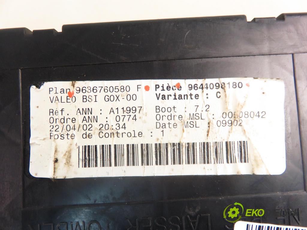 PEUGEOT 307 (3A/C) HB 2002 66,00 2.0 HDi 90 - RHY (DW10TD) 1997,00 MODUL BSI 9644098180 ; 9636760580F