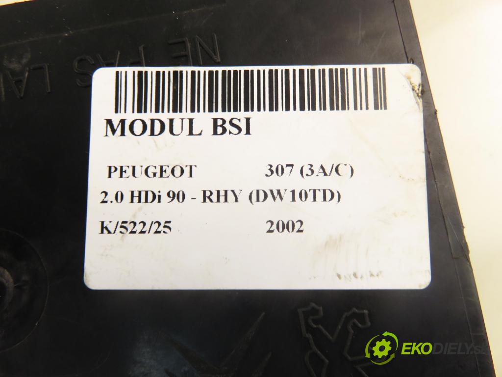 PEUGEOT 307 (3A/C) HB 2002 66,00 2.0 HDi 90 - RHY (DW10TD) 1997,00 MODUL BSI 9644098180 ; 9636760580F