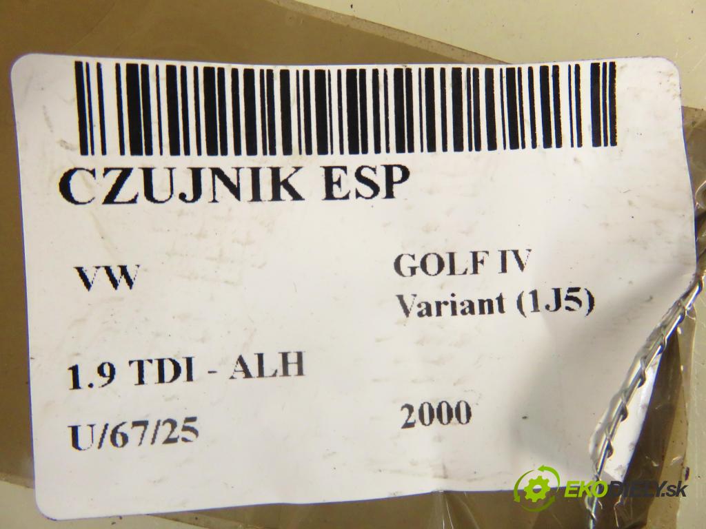 VW GOLF IV Variant (1J5) KOMBI 2000 66,00 1.9 TDI 90 - ALH 1896,00 snímač ESP 1J1907637A ; 1J0907651A ; 10098004222