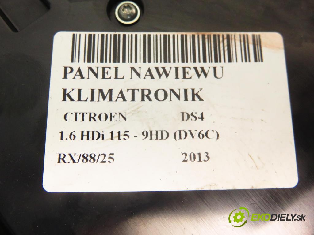 CITROEN DS4 HB 2013 84,00 1.6 HDi 115 - 9HD (DV6C) 1560,00 Panel kúrenia KLIMATRONIK 98040784XX