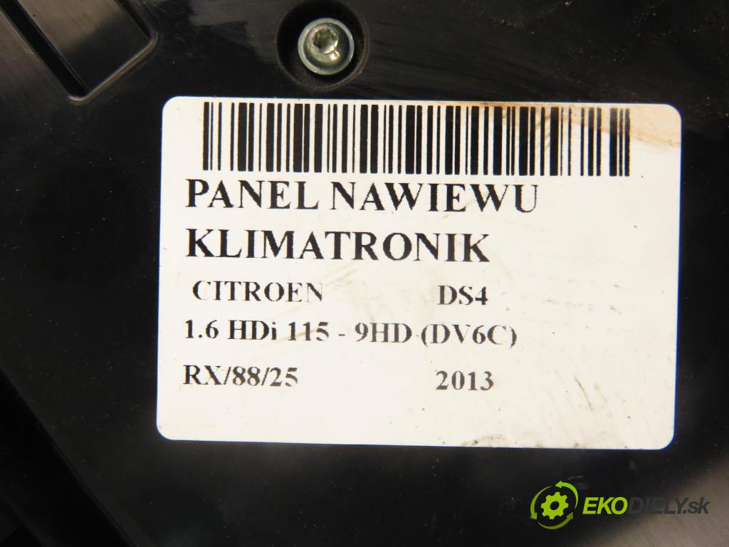 CITROEN DS4 HB 2013 84,00 1.6 HDi 115 - 9HD (DV6C) 1560,00 Panel kúrenia KLIMATRONIK 98040784XX