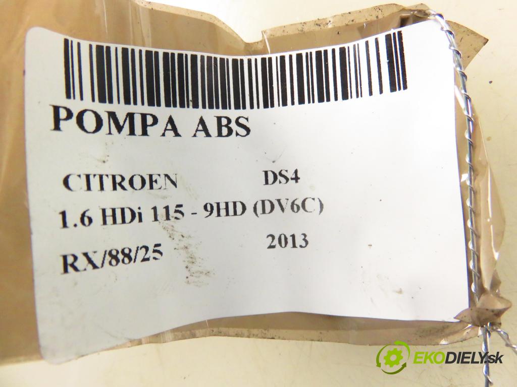 CITROEN DS4 HB 2013 84,00 1.6 HDi 115 - 9HD (DV6C) 1560,00 Pumpa ABS 0265952143 ; 0265252507 ; 9678558080 (Pumpa ABS)